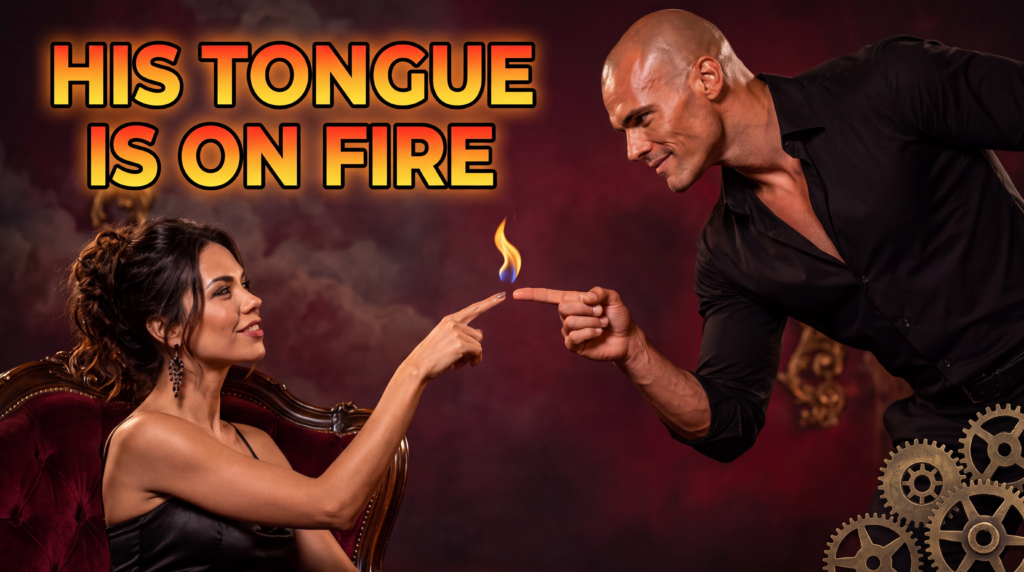 His Tongue is on fire